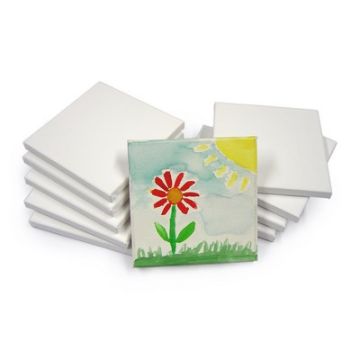 50 x 50 x 2cm Primed Stretch Canvas Pack of 5