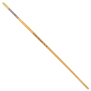 Long Handle Hog Bristle Round Paint Brushes No. 8 Pack of 10