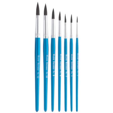 Imitation Squirrel Paint Brushes Blue Pack of 60