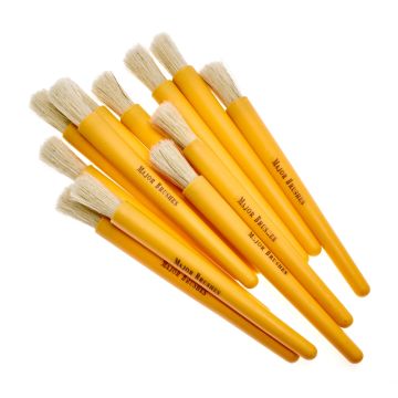 Stubby Paint Brushes Yellow Pack of 12