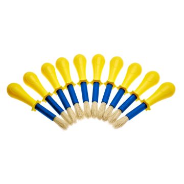 Jumbo Non-Roll Hog Paint Brushes Yellow/Blue Pack of 10