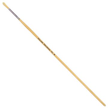 Long Handle Hog Bristle Round Paint Brushes No. 6 Pack of 10