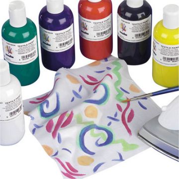 Textile Paint Assorted Colours 150ml Pack of 6