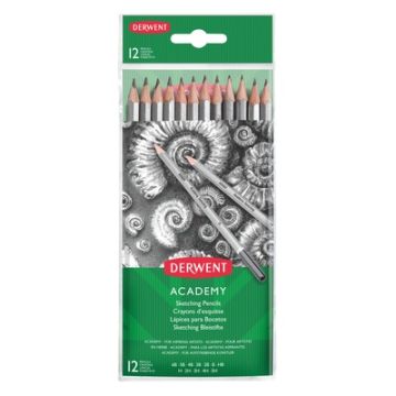 Derwent Academy Sketching Pencils Pack of 12