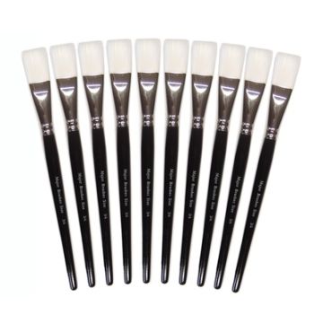 Synthetic Sable Paint Brushes 3/4" Pack of 10