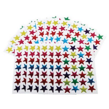 Peel & Stick Coloured Stars Assorted Pack of 700