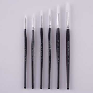 Synthetic Sable Paint Brushes Black Pack of 50