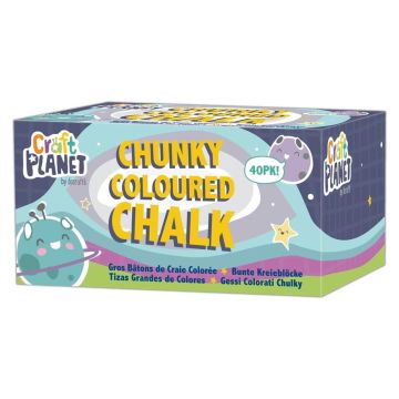 Chunki Coloured Chalk Assorted Pack of 40