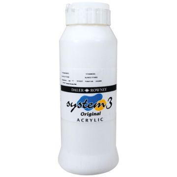 Daler Rowney System 3 Acrylic Paint Titanium White 1ltr