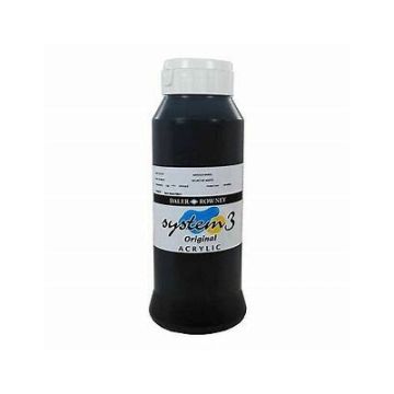 Daler Rowney System 3 Acrylic Paint Mars Black 1ltr