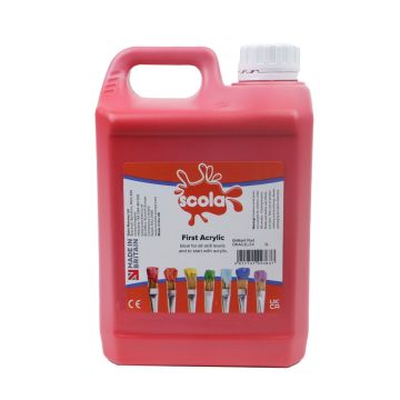 Acrylic Bright Red Paint 2 Litres