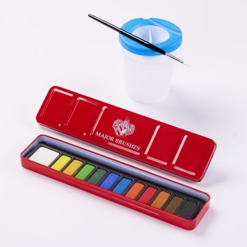 12 Colour Watercolour Tin