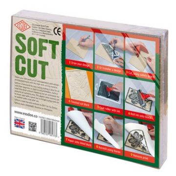 Soft Cut Lino 300 x 200 x 3 Buff Pack of 10