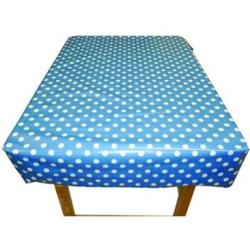 1 x 1.38m PVC Table Covering Blue Spot