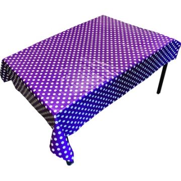 1 x 1.38m PVC Table Covering Purple Spot