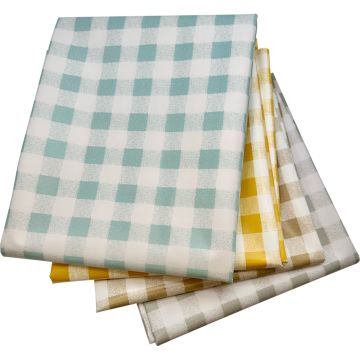 1.4m x 1.7m Pastel Gingham Patterned Table Covers Pack of 4