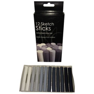 Artist's Sketching Set Grey Pack of 12