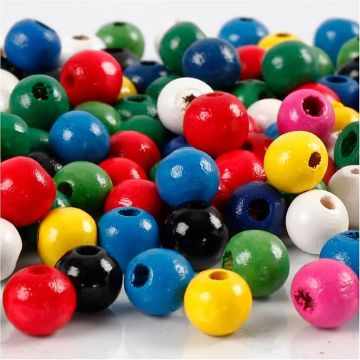 Wooden Beads Assorted Colours