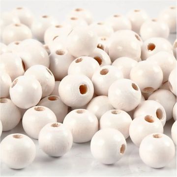 Wooden Beads White