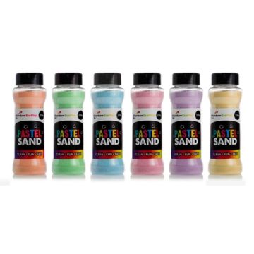 Pastel Coloured Sand Shakers 6 x 220g