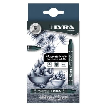 Lyra Graphite Crayons Non-water Soluble 6B Pk 12