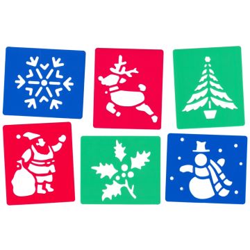 Christmas Stencils Assorted Pack of 6