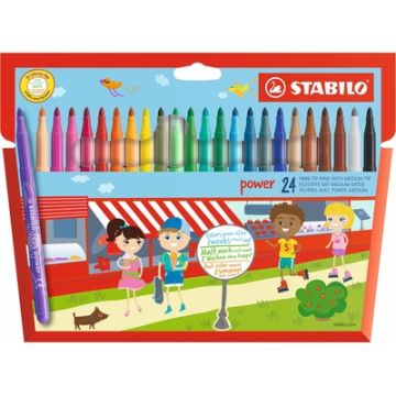 STABILO Power Colouring Pens Pack of 24