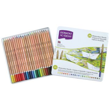 Derwent Academy Watercolour Pencils Assorted Pack of 24
