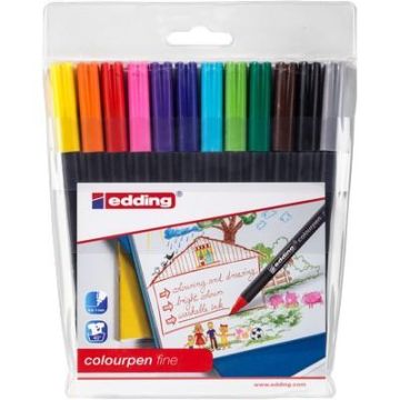 edding Colouring Pens Fine Tip Assorted Pack of 12