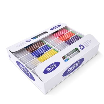 Swash Colouring Pens Fine Tip 12 Assorted Pack of 300