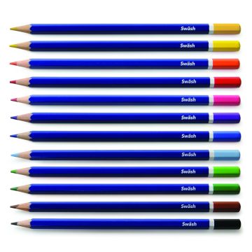 Swash Premium Colouring Pencils 12 Assorted Colours Pack of 144