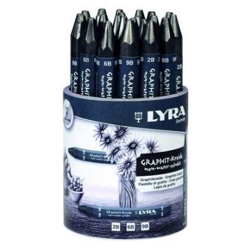 Lyra Graphite Crayons Black Tub 24
