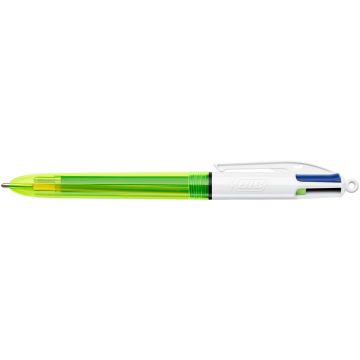 BIC Fluo 4 Colour Ballpoint Pens Pack of 12