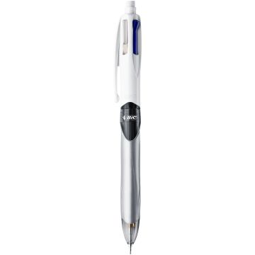 BIC 4 Colour Ballpoint Pens with HB Pencil Pack of 12