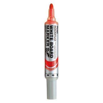 Pentel Maxiflo Liquid Ink Drywipe Markers Red Pack of 12
