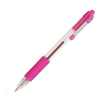Zebra Z-Grip Retractable Ballpoint Pens Pink Pack of 12