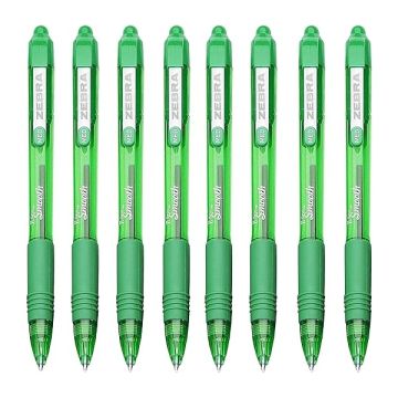 Zebra Z-Grip Smooth Retractable Ballpoint Pens Green Pack 50