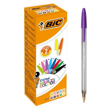 BIC Cristal Original and Fun Colour Ballpoint Pens Assorted Colours Pack of 20