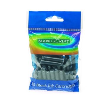 Manuscript Ink Cartridges Black Bag of 50