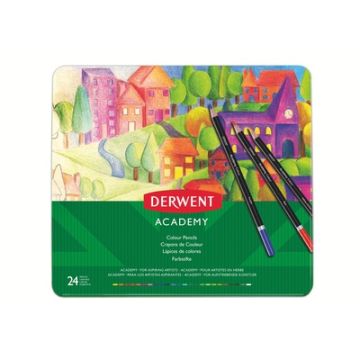 Derwent Academy Colouring Pencils Tin of 24