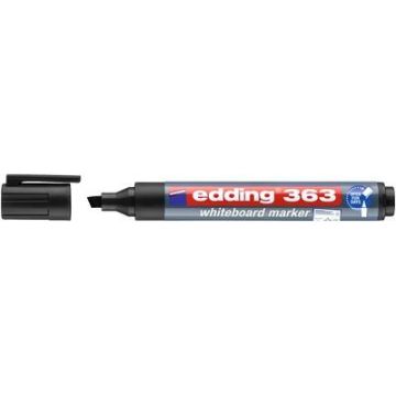 edding 363 Drywipe Markers Chisel Tip Black Pack of 10
