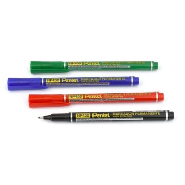 Pentel Extra Fine Permanent Markers Assorted Pack of 4