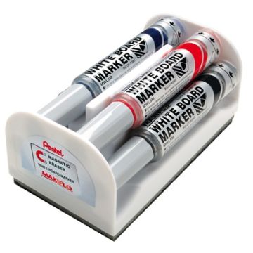 Pentel Maxiflo Drywipe Markers with Magnetic Eraser