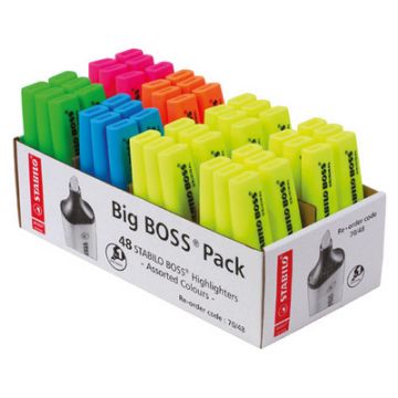 STABILO BOSS ORIGINAL Highlighters 5 Assorted Neon Colours Pack of 48