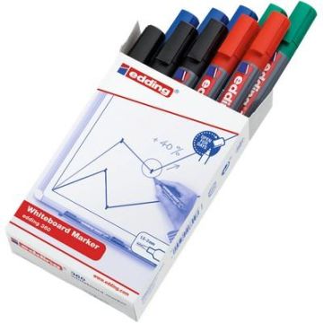 edding 360 Drywipe Markers Assorted Colours Pack of 10