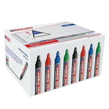 edding 363 Drywipe Markers Chisel Tip Assorted Colours Pack of 50