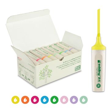 edding 24 EcoLine Highlighters Assorted Colours Pack of 48
