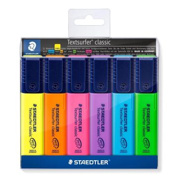 STAEDTLER Textsurfer Highlighters Assorted Colours Pack of 6