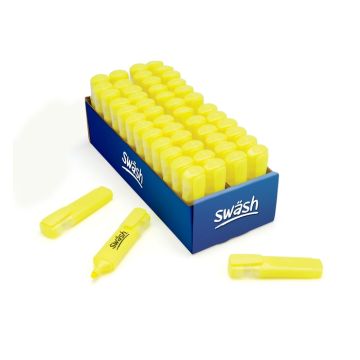 Swash Premium Highlighters Yellow Pack of 48