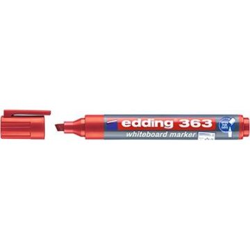 edding 363 Drywipe Markers Chisel Tip Red Pack of 10